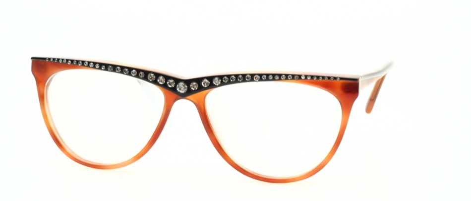 Strass Dekor. - Demi blond/ schwarz mit Strass
