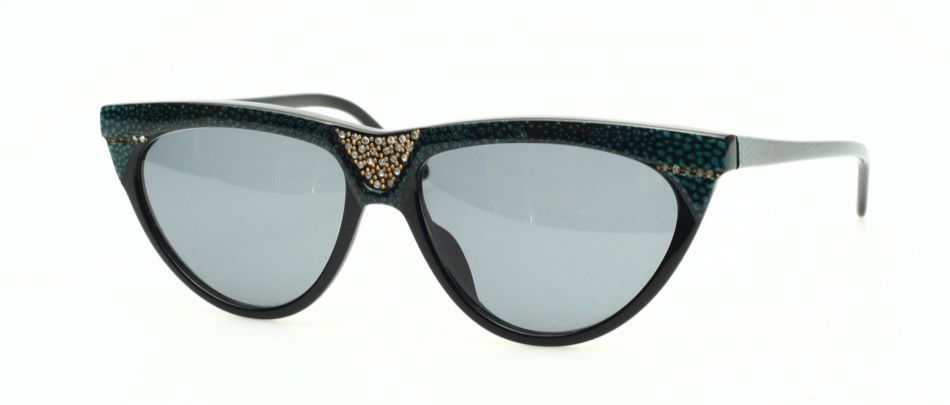 Playgirl 298. - Schwarz/ grün leopard gemustert & Strass 190