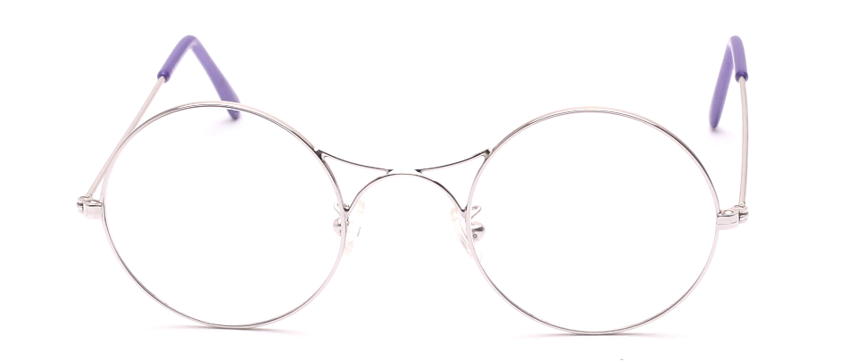 Round Metalframe Silver Retro Style Crossbridge made in Italy